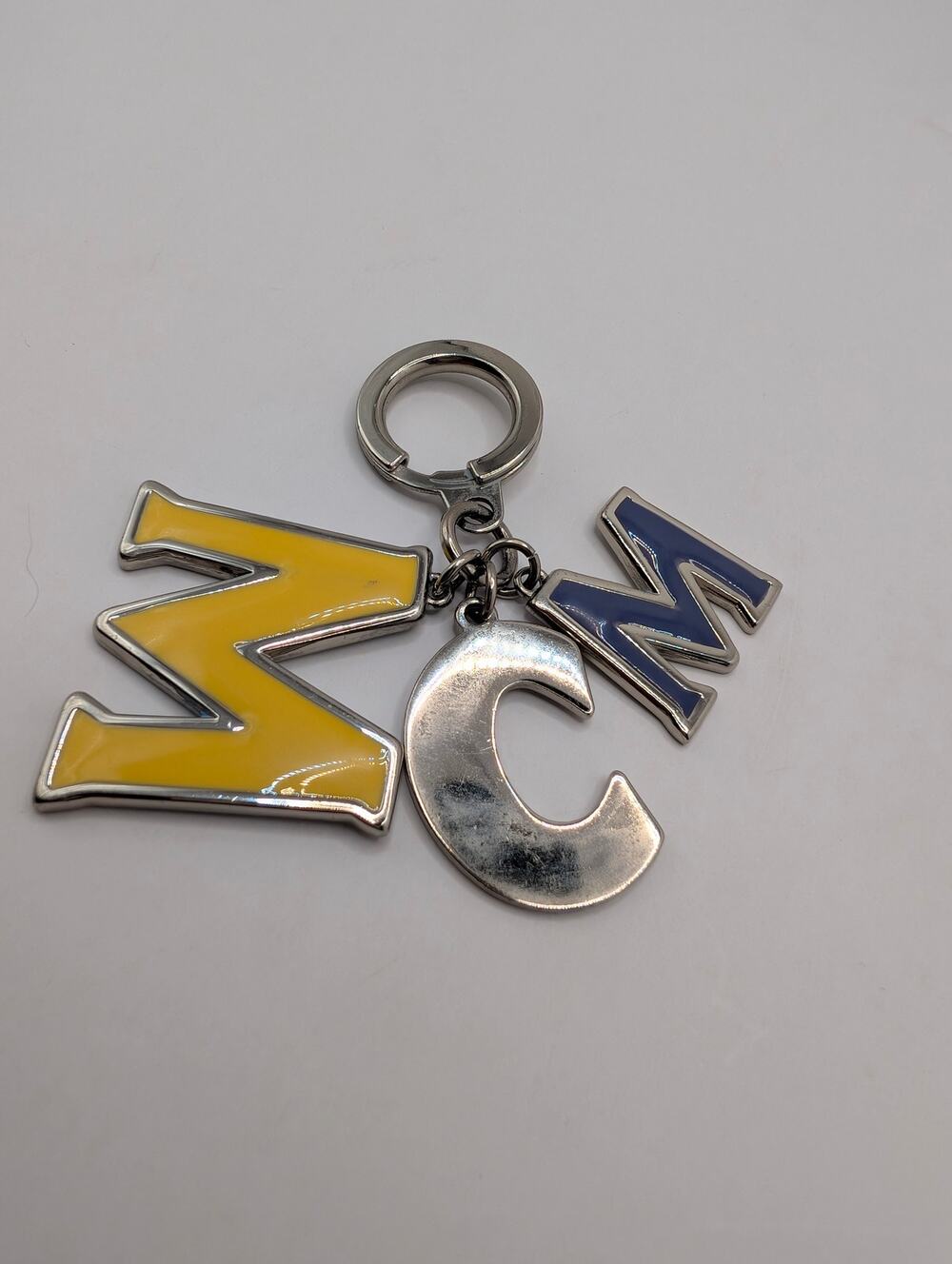 Authentic MCM Reversible Letter Keyring MCM Logo Bag Charm